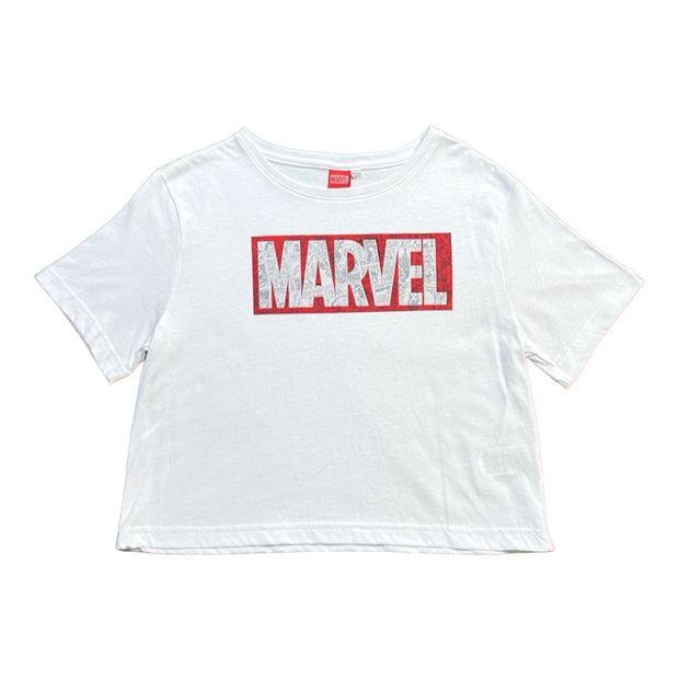 Playera Crop Top Para Mujer Diseño Unico  Y Original De Marvel Estilo Comic